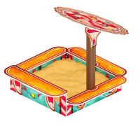 Песочницы + Песочница с навесом Ромашка (Пряничный домик) - ИО 5.01.16-03