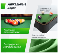 Мини-бильярд + Игровой стол UNIX Line Мини Бильярд настольный (88х47 cм) Black