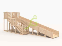 Детские горки + Зимняя горка "IgraGrad Snow Fox", скат 8 м, без окраски 