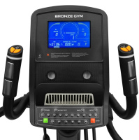 Эллиптические тренажеры + Эллиптический тренажер с автонаклоном профессиональный BRONZE GYM X800M