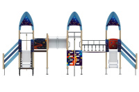 Детские уличные комплексы + Детский игровой комплекс «Космопорт» H=1200 ДИК 31-1411 (Космос)