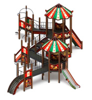 Уличные игровые комплексы для детей + Карнавал (шапито) - ДИК 2.22.07-01 - Игровой комплекс H=1200