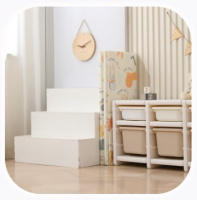 Мягкие модули + Игровой коврик складной UNIX Kids Learning 120x150 см Camel