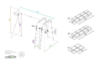 Детские спортивные комплексы для дачи + Дачный комплекс "Акробат 2" + ЦЕПНЫЕ качели Romana R 103.19.05 (серый/жёлтый)