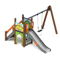 Детские уличные комплексы + Счастливое детство (Город) - ДИК 2.01.01-01 - Игровой комплекс H=1200