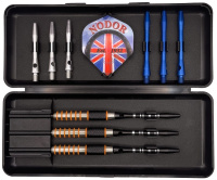 Дротики + Набор из дротиков Nodor Dragonfly Silver steeltip 26gr и аксессуаров (профессиональный уровень)