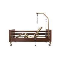 Кровати функциональные + Кровать электрическая Med-Mos YG-1 (ЛДСП коричневый) с деревянными ламелями