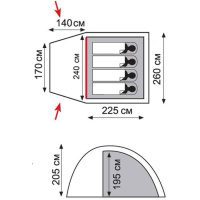  Палатки универсальные + Tramp палатка Bell 4 V2, песочный
