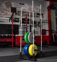 Стойки для гантелей, грифов и дисков + Стойка для хранения дисков и 4х грифов Olympic Plate Tree