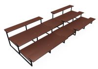 Трибуны + Трибуна трехрядная МФ 10-009