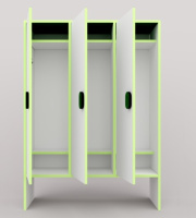 Мебель для детских раздевалок + Шкафчик детский «Зимний вечер» 3 секции