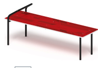 Детские уличные комплексы + Скамья для пресса (красный) - СО 2.40.05-01