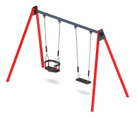Качели для детских площадок + Качели двойные М2 - ИО 12.М.01.02.03-01