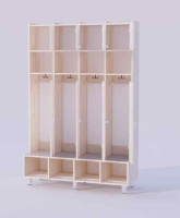 Детские шкафчики и стеллажи + Шкаф Порядок вещей с открытыми секциями (белый)