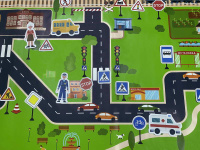 Автогородки и ПДД для детей + Магнитно-маркерная доска "Безопасный маршрут школьника"