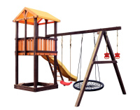 Детские уличные комплексы + ИК Perfetto sport «Pitigliano-3» + качели "Паутина"