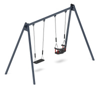 Качели для детских площадок + Качели двойные М2 - ИО 12.М.01.02.03