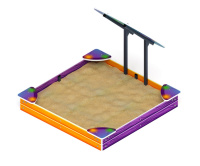 Песочницы + Песочница средняя с навесом Космопорт - ИО 5.14.01-02