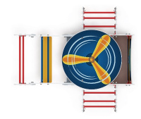 Теневые навесы, беседки + Вертолет (синий) - Беседка - МФ 10.03.04-01