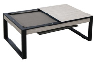 Комплект 2 в 1«Pride» — бильярдный обеденный стол для пула 7ф + 4 стула (беленый дуб, столешница, аксессуары + сукно)