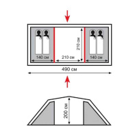  Палатки универсальные + Totem палатка Hurone 4 V2 зеленый