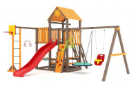 Детские уличные комплексы + Детская площадка IgraGrad Панда Фани с балконом мод.1