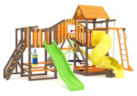 Детские уличные комплексы + Детская площадка IgraGrad Панда Фани Мостик 2 с трубой