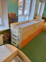 Мебель для спальни детского сада + Лестница детская подвесная для кроватки (Высококачественная фанера)