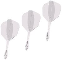 Аксессуары для игры в дартс + Литые оперения с хвостовиками Winmau Fusion Intermediate Clear SHAPE #6 (прозрачные)