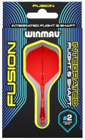 Аксессуары для игры в дартс + Литые оперения с хвостовиками Winmau Fusion Medium Red (красные)