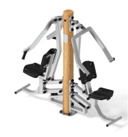 Уличные тренажеры + Тренажер жим от груди двойной (лиственница) СТ 030-Л.И3