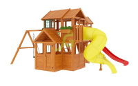 Детские уличные комплексы + Детская площадка IgraGrad Клубный домик Макси с трубой