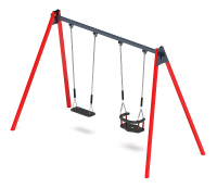 Качели для детских площадок + Качели двойные М2 - ИО 12.М.01.02.03-01