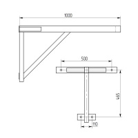 Платформы и кронштейны + Ферма настенная вынос 97cм FS3
