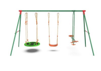 Детские качели + Детский комплекс DFC качели: гнездо, планер и верёвочные