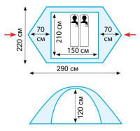  Палатки универсальные + Tramp палатка Nishe 2 (V2) (зеленый)