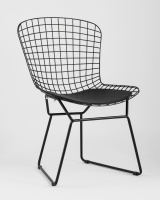 Комплекты стульев + Стул обеденный Bertoia черный с черной подушкой 4 шт