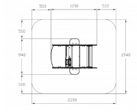 Теневые навесы, беседки + Машинка (серая) - Беседка машинка средняя - МФ 10.03.01-04.И1