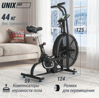 Велотренажеры + Велотренажер UNIX Fit Techno AirBike 900