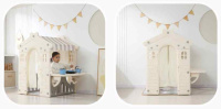 Игровое домашнее оборудование + Домик-кафе UNIX Kids Table Grey