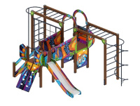 Детские уличные комплексы + Игровой комплекс Аэроплан (Маскарад) Н=1200 ДИК 2.03.4.02-02