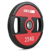 Диски для штанг и гантелей + Диск уретановый c хватом UNIX Fit PRO 25 кг, 51 мм, 1 шт.