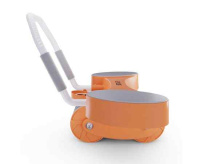 Ролики, упоры для отжиманий + Тренажёр для пресса AB Roller SND оранжевый с ковриком 34 х 17 x 0.6 cм