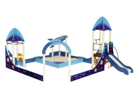 Песочницы + Песочный дворик Космопорт с горкой ДИК ИО 07-539 Космос