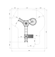 Детские уличные комплексы + Карандаши (Винтовой скат) - ДИК 2.26.05-01.С - Игровой комплекс Н=2000