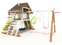 Детские уличные комплексы + Детская площадка IgraGrad Крепость Фани с рукоходом (Домик) мод.2