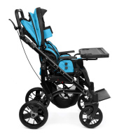 Кресла-коляски + Кресло-коляска для инвалидов Армед Эвита нео (Черно-голубой, Пневматические шины) 