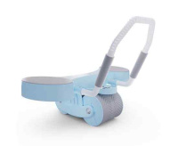 Ролики, упоры для отжиманий + Тренажёр для пресса AB Roller SND голубой с ковриком 34 х 17 x 0.6 cм