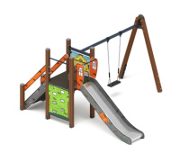 Детские уличные комплексы + Счастливое детство (Город) - ДИК 2.01.03-01 - Игровой комплекс H=1200