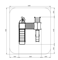 Детские уличные комплексы + Лукоморье - ДИК 2.25.06-11.С - Игровой комплекс H=1200
